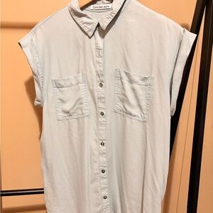 Calvin Klein Jeans Men's Light Blue Casual Shirt
